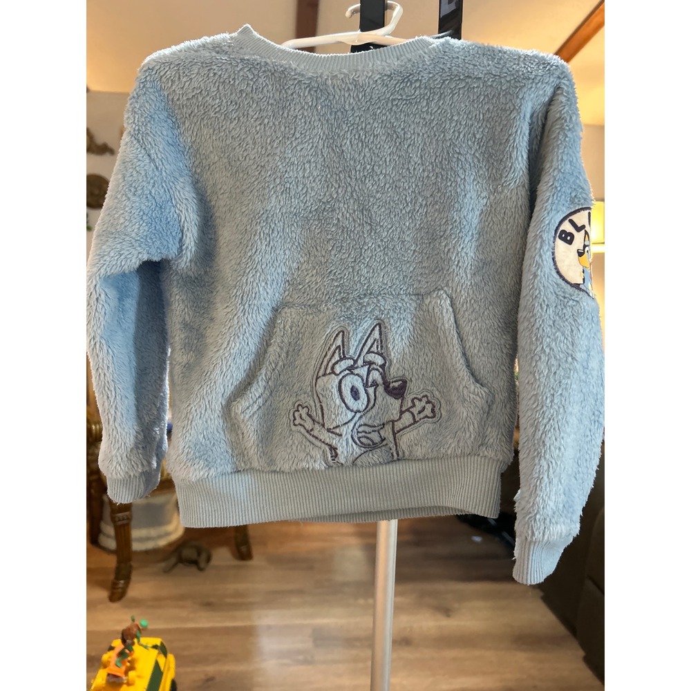 Bluey Toddler Boys Girls Sherpa Fleece Sweatshirt Blue Size 3T SCRL01B Bingo‎